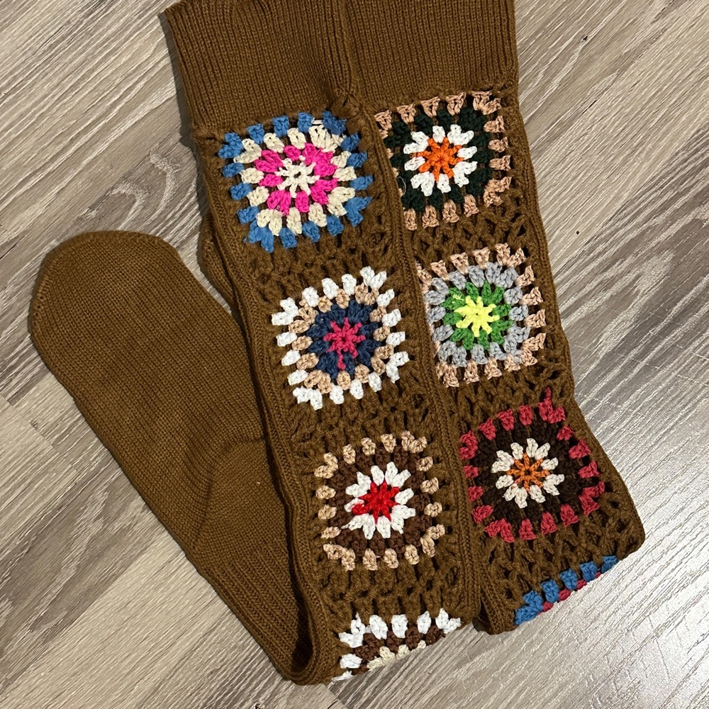 Crochet Patchwork Knee-High Socks